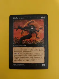 Coffin Queen. rare summon wizard Tempest. Old Vintage. Magic the Gathering Card. - Image 1
