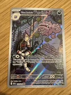 Pokemon TCG Team Rockets Weezing Card 199/182 Destined Rivals Series - Image 1