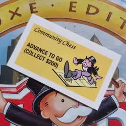 Monopoly Deluxe Edition 1996 Replacement Advance To Go Community Chest Card - Image 1