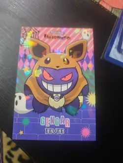Poncho Gengar Eevee Cracked Ice Pokemon 2025 Halloween Card Database Set - Image 1