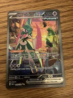 Pokemon TCG Iron Valiant EX Paradox Rift 249/182 Special Illustration Rare Card - Image 1