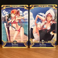 Queen Medb Stages 1 & 5 Saber FGO Fate Grand Order Arcade Cards - Image 1