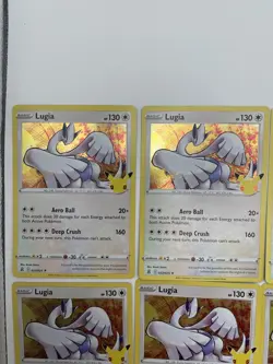Pokemon Card Celebrations Lugia 022/025 Holo Rare - Lot Of 10! - Image 5