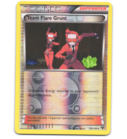 Pokemon 2014 Near Mint NM Team Flare Grunt 129/146 XY Base REVERSE Card - Image 1