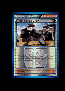 Pokemon 2012 Light Play Team Plasma Grunt 125/135 Plasma Storm REVERSE Card - Image 1