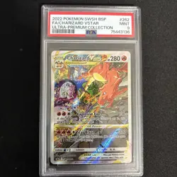 Pokemon TCG Charizard VSTAR SWSH262 Holo Black Star Promo Card PSA 9 - Image 1
