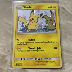 Pokemon 2019 Pikachu SM162 Sun & Moon Black Star Promo Holo Card TCG - Image 1