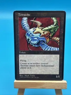 6x Old School MTG Tetravite Tokens Counters Tetravus Custom Event Cards - Image 2
