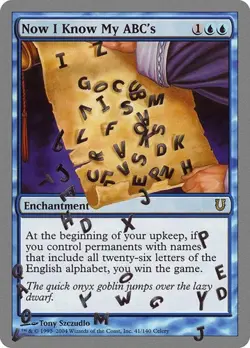 Now I Know My ABC's - Foil Unhinged LP MTG - Image 1