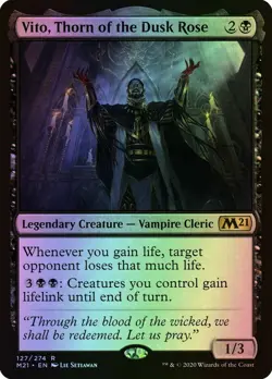 1x FOIL VITO, THORN OF THE DUSK ROSE - Vampire - M21 - MTG - Magic the Gathering - Image 1