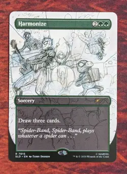 Harmonize #7015 Rare Sketch Version Spider-Man Secret Lair MTG - Image 1