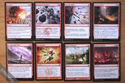 Set of 8 Pauper Legal Red Board Wipes *NM* (English Magic MTG) Electrickery - Image 1