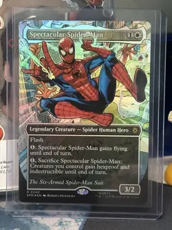 MTG Spectacular Spiderman (0240) (Borderless) (Textured Foil) NM/M - Image 1