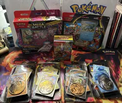 Pokemon Mega Evolutions: Build & Battle, 3-pack blister, 4xBlisters, Battle Deck - Image 1