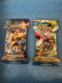Pokemon XY Breakpoint Sleeved Booster Pack Sealed, Two Packs X2 - Image 1