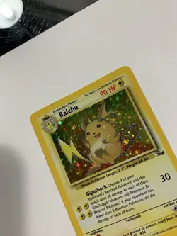 1999 Pokemon Fossil Unlimited Holo Rare Raichu 14/62 VINTAGE EX-MT CONDITION LP! - Image 2