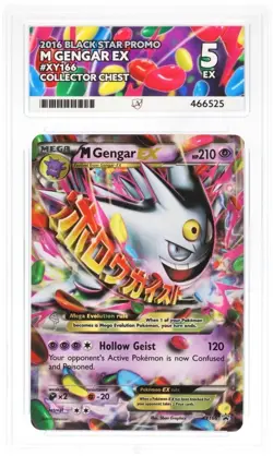 Pokemon Mega Gengar EX Secret Rare 121 & Shiny Mega Gengar Ex XY166 Harsh Graded - Image 4