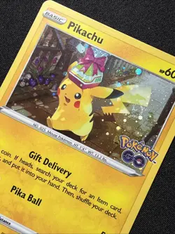 PIKACHU SWSH234 Black Star Promo Cosmic Holo w/ 🌀 Pokemon Go TCG Near Mint #1 - Image 1