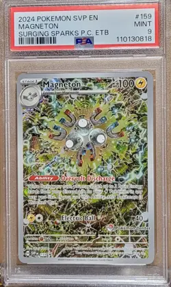 2025 Pokemon SVP En Magneton Surging Sparks Pokemon Center ETB PSA 9 - Image 1