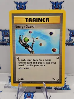 Energy Search 1st Edition 59/62 Fossil Pokemon LP - Image 1