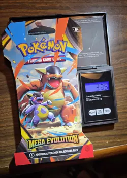 33.5g (Heavy HEAVIEST!) MEGA EVOLUTION Pokemon Sleeved Booster Pack Eng. Sealed - Image 1