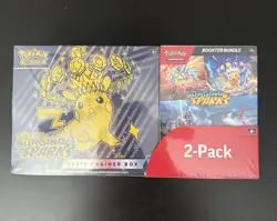 Pokemon TCG Surging Sparks ETB & Booster Bundle Costco 2-pack | Factory Sealed - Image 1