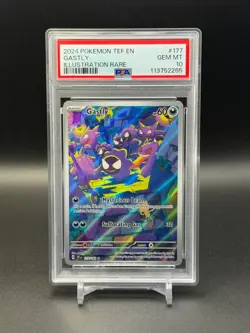 Pokemon Gastly 177/162 SV05: Temporal Forces Holo PSA 10 GEM - Image 1