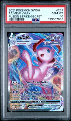 PSA 10 Mew Vmax Pokemon SWSH 269/264 Fusion Strike 2021 - Image 1