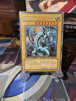Yu-Gi-Oh! Blue Eyes White Dragon BPT-003 Reverse Secret Rare Foil Misprint Error - Image 1