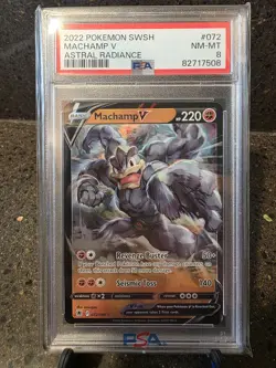 2022 Pokemon SWSH Machamp v Astral Radiance #072 PSA NM-MT 8 - Image 1