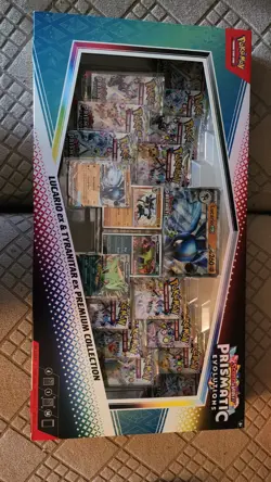 PRISMATIC EVOLUTIONS Lucario EX and Tyranitar EX Premium Collection 1 Box Set - Image 1