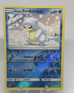 Alolan Sandshrew 19/145 Reverse Holo SM Guardians Rising Pokemon Free S/H - Image 1