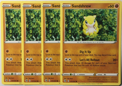 POKEMON 4X SANDSHREW 131/264 FUSION STRIKE COMMON NEAR MINT-PLAYSET - Image 1