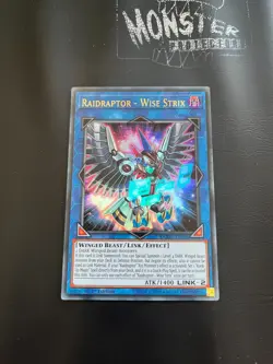 YUGIOH RAIDRAPTOR - WISE STRIX ULTRA RARE DUOV-EN005 1ST EDITION - Image 1