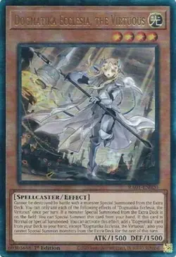 Yugioh! LP Dogmatika Ecclesia, the Virtuous - RA01-EN020 - Prismatic Ultimate Ra - Image 1