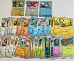Pokemon 151 Mew En Bulk Lot Of 64 Rare Common Uncommon Holo TCG Cards - Image 1