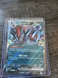 Pokemon TCG N's Zoroark EX Double Rare Holo Card 098/159 SV09 Journey Together - Image 1