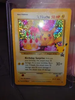 Pokemon Pikachu Card Celebration Happy Birthday Black Star Promo - Image 1