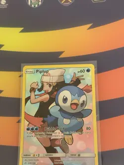 Pokemon Card Piplup 239/236 Holo Secret Rare Full Art Cosmic Eclipse - Image 3