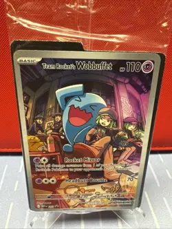 Team Rocket's Wobbuffet SEALED SV 203 Black Star Promo Card Pokemon - Image 1