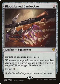 Bloodforged Battle-Axe Regular - Commander 2017 MTG-LP - Image 1