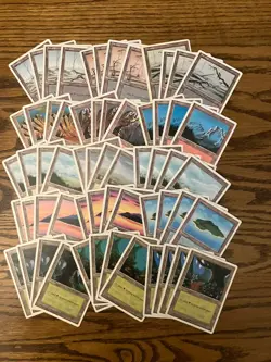 Mtg 4th Edition Basic Land Lot x60 - Magic the Gathering 4th Land 4x Each Art - Image 1