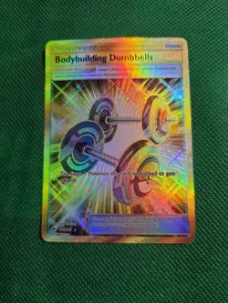 Pokemon TCG Bodybuilding Dumbbells 161/147 SM Burning Shadows Secret Rare MP - Image 1