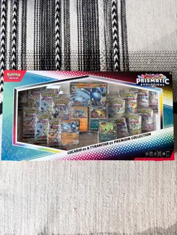 Pokemon Prismatic Evolutions Lucario Ex Tyranitar Ex Premium Collection Box NEW - Image 1