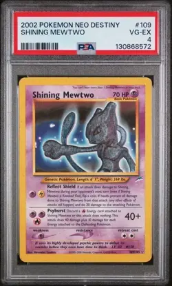 2002 POKEMON NEO DESTINY #109 SHINING MEWTWO PSA 4 - Image 1