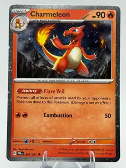 Pokemon TCG: Paldean Fates Charmeleon 008/091 Cosmic Holo - NM - Image 1