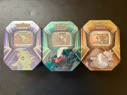 Pokemon TCG Triple Whammy Tins Set Collector Tins (Set of 3) Factory Sealed. - Image 1