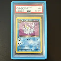 2000 POKEMON ROCKET 1ST ED #45 DARK VAPOREON PSA 9 (INCLUDES GRADED GUARD!!) - Image 1