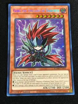 Yugioh Gorz The Emissary of Darkness BLMM-EN005 1ST Secret (NM) - Image 1