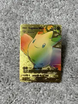 Pokemon Unique Togekiss VMax HP310 Hi-Gloss Gold Foil Fan Art Card LP - Image 1